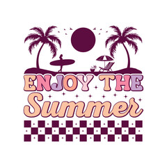 Obraz premium Enjoy the summer.Beach t shirt design.