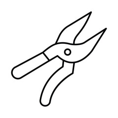 Pruning Shears thinline icon , vector, pixel perfect, illustrator file 
