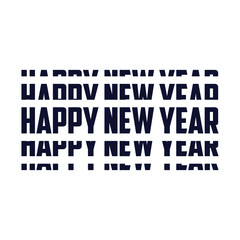 Fototapeta premium 'HAPPY NEW YEAR' Text Design for T-Shirt: A Festive and Cheerful Typography Illustration Perfect for Celebrating the New Year with Style and Joyful Spirit