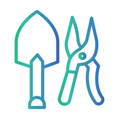 Gardening Tools Color gradient illustration vector icon which can easily modify or edit 
