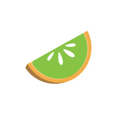 Vibrant green watermelon slice with bright background, ideal for summer-themed designs