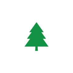 Obraz premium Vibrant green pine tree standing tall against a clear blue sky in a serene landscape