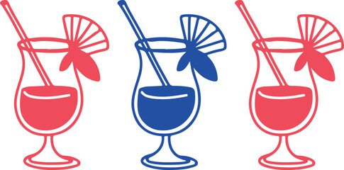 Restaurant alcoholic drink Line art	
