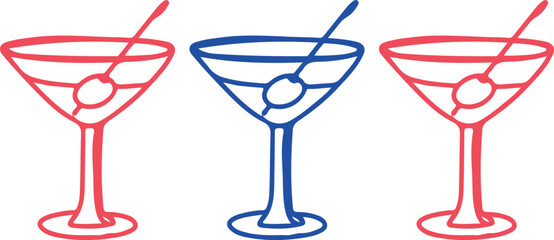 Restaurant alcoholic drink Line art	
