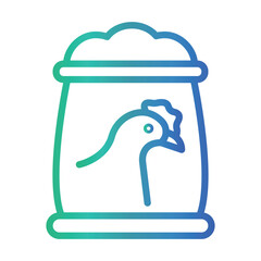 Poultry Feeder Color gradient illustration vector icon which can easily modify or edit 
