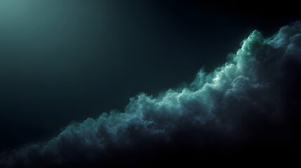 Ethereal carbon emissions graph against a dark sky