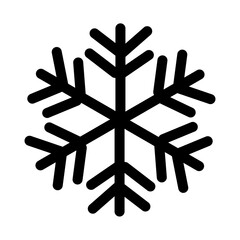 Black Snowflake on white Background