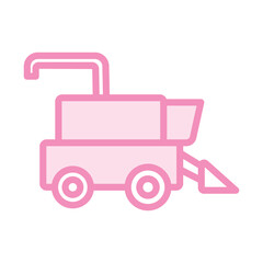 Combine Harvester duotone line icon , vector, pixel perfect, illustrator file 

