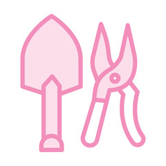 Gardening Tools duotone line icon , vector, pixel perfect, illustrator file   
 