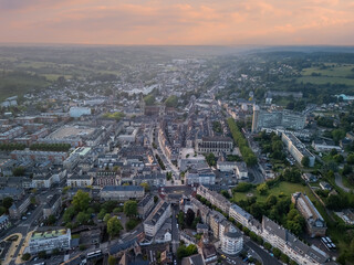 Aerial View of Lisieux City, Normandy, France