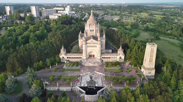 Evening Flight Over Lisieux City, Normandy, France