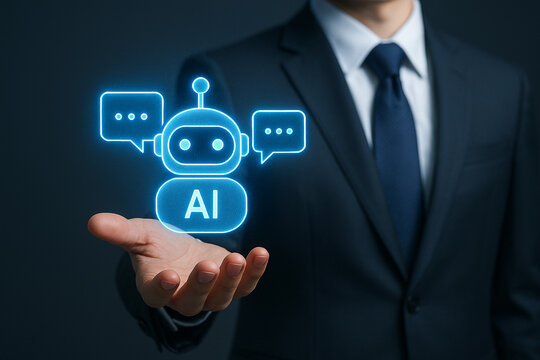 Artificial intelligence ai chatbot concept for business automation and communication technology