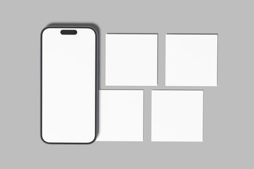 Instagram Post Blank Mockup realistic template