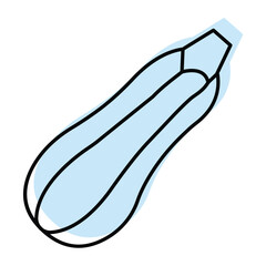 Zucchini color shadow thinline icon , vector, pixel perfect, illustrator file  
