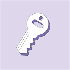 2d key vector illustration icon