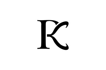 creative initial RK logo vector design template with slim, simple and elegant. monogram RK logo design vector illustration for business and company