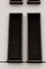 Wooden shutters of a house