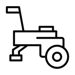 Soil Cultivator line icon , vector, pixel perfect, illustrator file   

