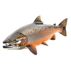 Obraz premium Chinook Salmon isolated on transparent background.