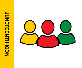 Vector illustration of people celebrating Juneteenth. A joyful and modern depiction of community, freedom, and pride.