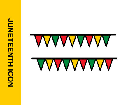 Decorative vector elements inspired by Juneteenth. Features vibrant, cultural motifs representing African-American identity and pride.