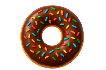 donut on white background