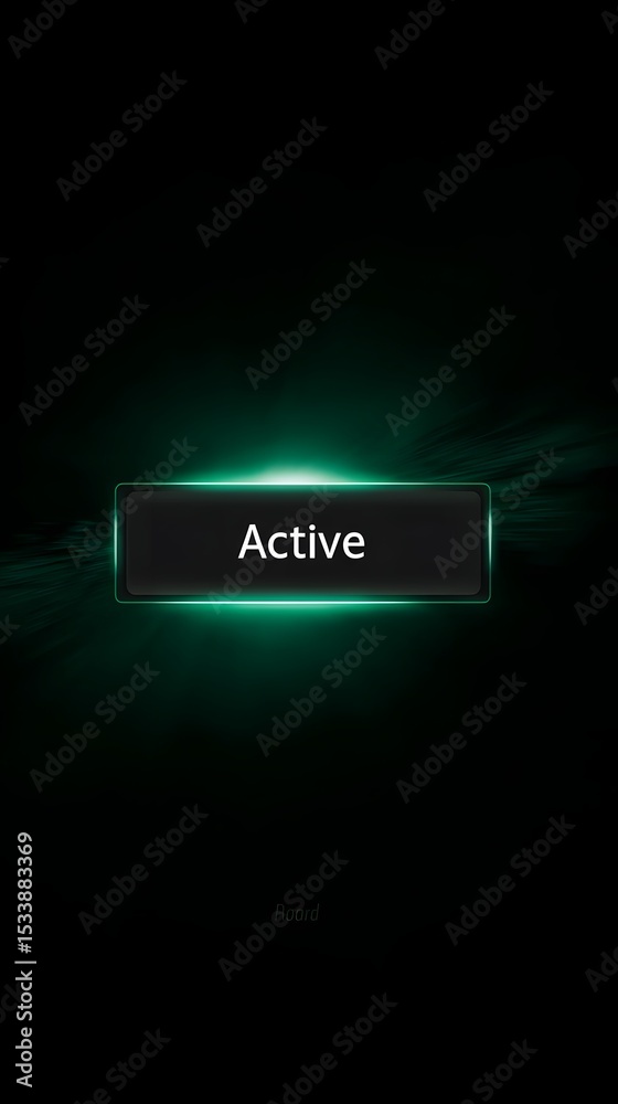 Poster active screen with a partially filled green loading indicator