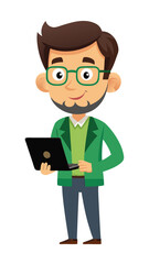 funny cartoon casual man