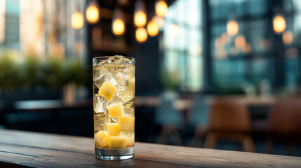 カットパイナップル入りの濃厚フルーツジュース | フレッシュ感