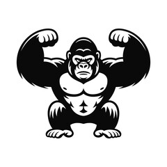 Strong Gorilla Vector