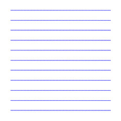 Blue writing lines.