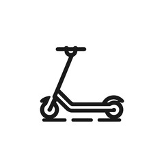 Electric scooter in simple linear style with minimal design elements  