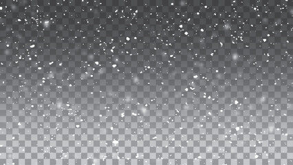 Winter snowflakes falling snow background design. snowy backdrop. Vector illustration