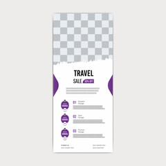 Modern Travel Roll-Up Banner Design for Tour Agency and Vacation Promotion