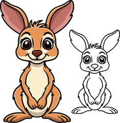 Kangaroo cartoon vector