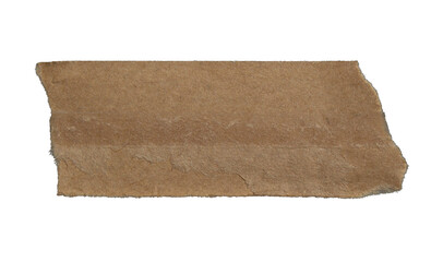 PNG Ripped torn brown paper piece on transparent background, paper cut out design element