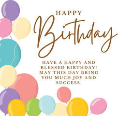 Happy birthday text effect wish