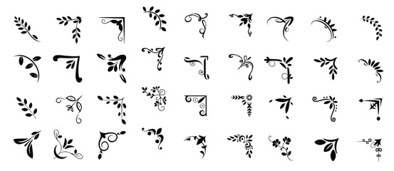 Vintage Ornamental Frames and Borders Collection with Elegant Floral and Scroll work Design Elements