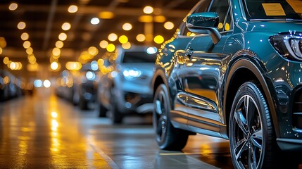 New Cars Factory Parking Lot.