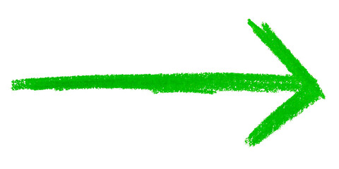 PNG Arrow sign drawn with green marker on transparent background