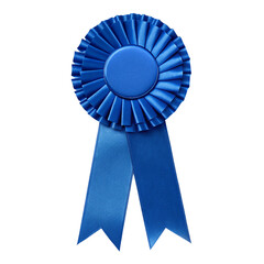 Blue Award Ribbon PNG Isolated on Transparent Background, blue award ribbon isolated on transparent background