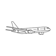 Air Cargo Freight Plane Line Vector
