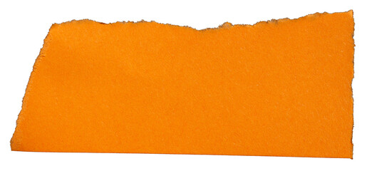 Ripped orange paper torn edges with transparent background png paper tear