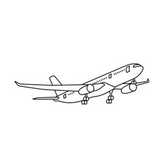 Airplane Flight Departure Line Vector