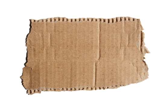 PNG Ripped torn one cardboard paper piece on transparent background, paper cut out design element