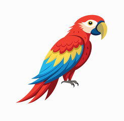 Naklejka premium red and yellow macaw