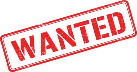 Wanted Poster Template - Red Stamp Design for Criminal Alerts and Public Notices