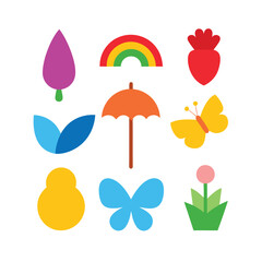 set of colorful vector icons for design