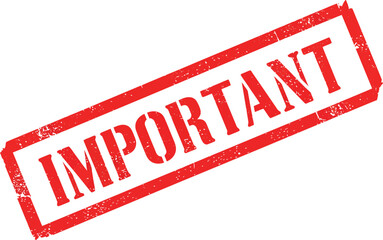 Red Important Stamp for Emphasizing Urgent Messages in Documents and Communication