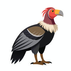 vulture vector on white background